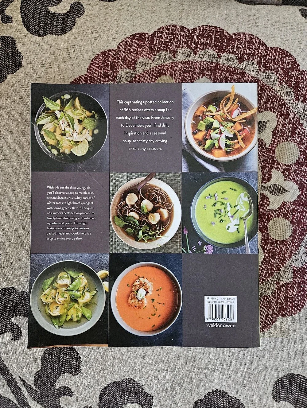 Williams Sonoma Soup of the Day Cookbook — Blue Cover with Yellow Title